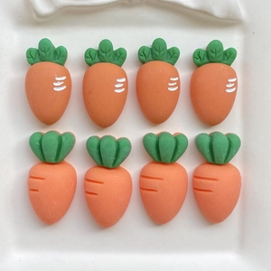Mini Resin Carrot Charms DIY Accessories For Hair Clip Fridge Magnet Decor Phone Case Ornament Cute Vegetable Shape