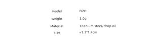 Spécifications détaillées des boucles d'oreilles F691 en acier titane avec émail