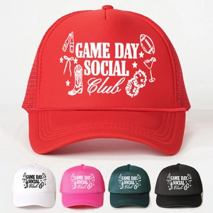 Game Day Social Club Cappello Trucker Maglia Traspirante Berretto Da Baseball Schiuma Regolabile Sport All Aperto Retro Unisex