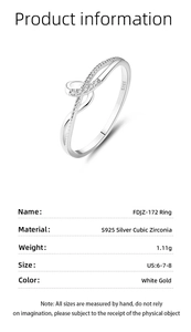 Detailansicht eines S925 Sterling Silber Rings mit Seilstruktur und Zirkon-Inlay