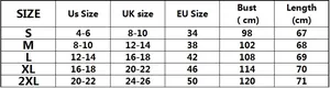 Detailed size chart for women's plaid shirt showing US, UK, and EU measurements