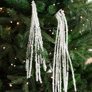 White Christmas pearl picks decoration for luxury tree ornament and wreath floral crafts