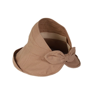 Eleganter atmungsaktiver Leinen-Sonnenhut mit Schleife für Damen zum Sonnenschutz