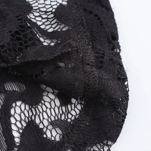 Elegant black lace long dress with round neck and flare sleeves for a slim fit style