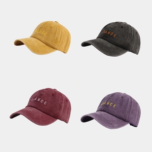 Baseball Cap Gewaschene Baumwolle Bestickt Brief Chance Verstellbare Retro Vintage Sonnenschutz Hut Für Damen Herren