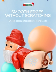 Detail showing smooth rounded edges of Santa Claus bubble machine for child safety