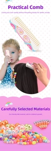 Close-up of DIY hair braider and colorful beads made from eco-friendly ABS material