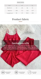 Tableau des tailles détaillé pour ensemble pyjama léopard rouge femme et conseils entretien