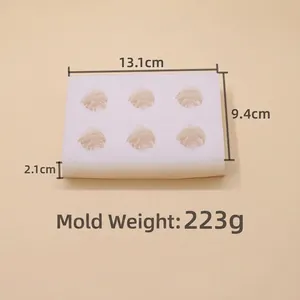 Moule silicone 6 roses pour décoration de gâteaux et pâtisserie chocolat DIY maison