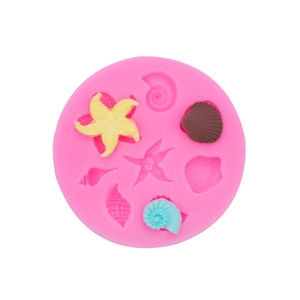 Stampo in silicone rosa per decorazioni fai da te a tema oceano con stelle marine