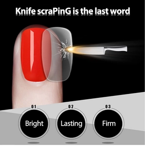 Macro detail of scratch-resistant nail top coat protecting red polish from sharp tools