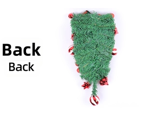 Rear view detail showing the structural back of Christmas elk hanging pine swag decoration