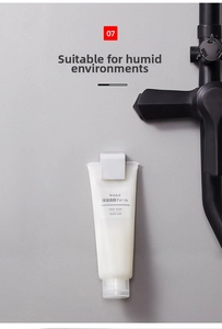 Wall-mounted white storage rack for toothpaste and cleanser with waterproof design