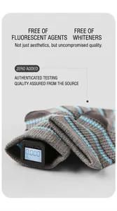 Close-up of gray striped kids' cotton socks showing breathable mesh and eco-friendly texture