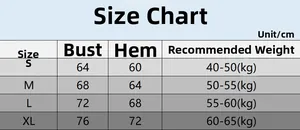 Size chart for women's high-impact sports bra detailing measurements for S to XL sizes