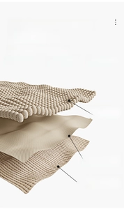 Cross-section of chenille bath mat showing multi-layer structure and non-slip bottom