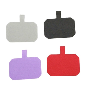 Universal colorful phone lanyard patches in gray, black, purple and red fabric