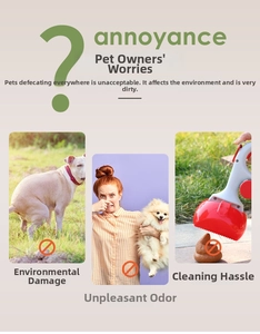 Detail view illustrating hygiene challenges in pet waste cleanup outdoors