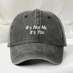 Casquette De Baseball En Coton Lavé Its Not Me Its You Broderie Réglable Rétro Streetwear Chapeau De Soleil Hommes Femmes