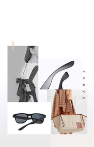 Detail view of stylish black oversized sunglasses with sleek temples and star rivets