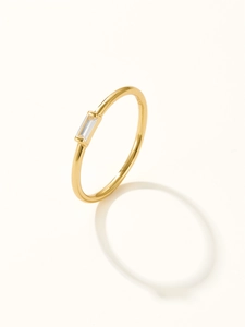 Detailed close-up showing the S925 hallmark on the gold-plated sterling silver ring band