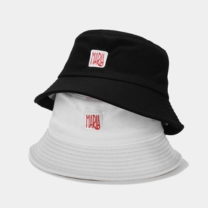 Bob En Toile De Coton Protection Solaire Broderie De Lettres Style Urbain Décontracté Chapeau De Soleil Été Pour Femmes
