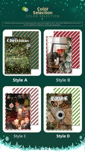 Set of 4 festive Christmas cards with holiday motifs like trees and gingerbread men