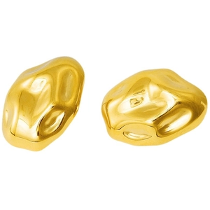 Irregular chunky 18k gold plated 304 stainless steel stud earrings in minimalist style