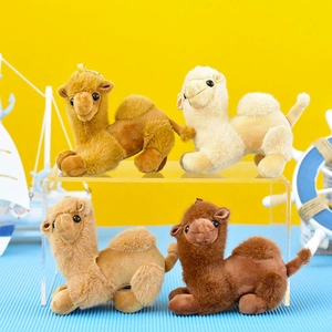 Desert Camel Plush Toy Keychain Soft Animal Bag Hanging Ornament Decorative Pendant Travel Souvenir Gift For Women Kids