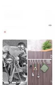 Detailed comparison of organized kitchen utensil rack with sliding hooks on a wall mount