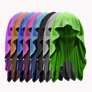 U-shaped cooling hooded towels in eight colors with breathable mesh and snap buttons