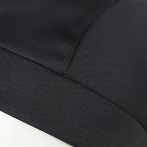 Close-up of black cycling bandana cap with premium stitching and breathable fabric