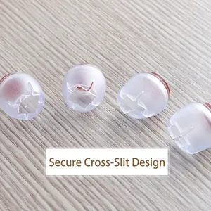 Silent silicone furniture leg protectors with felt pads and cross-opening design