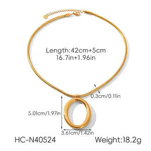 Detailed size specifications of the gold oval pendant necklace with dimensions and weight