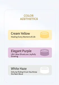 Gamelle d'eau flottante pour animaux en jaune crème, violet élégant et blanc pur