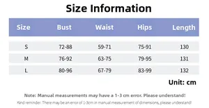 Detailed size chart for sexy slim fit one-shoulder sleeveless dress in S M L