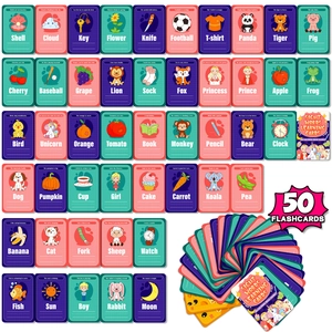 Carte Didattiche Parole Comuni Inglese Carte Apprendimento Educativo Con Illustrazioni Colorate E Frasi Per Bambini