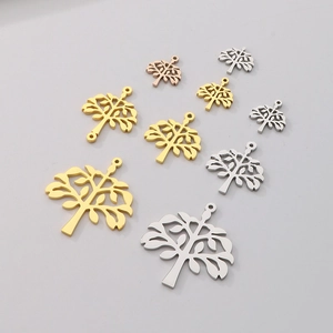 Ciondoli Albero della Vita in oro argento e oro rosa per creazione gioielli fai-da-te