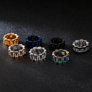 Stainless Steel Watch Band Ring For Men Minimalist Industrial Chain Link Hip Hop Punk Style Jewelry Accessories