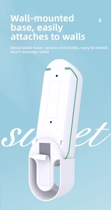 Close-up of a wall-mounted base for fragrance diffuser with adhesive backing detail