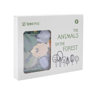 Wooden forest animal stacking blocks for kids with elephant and sheep balance toys