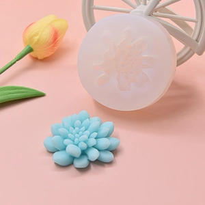 3D succulent flower silicone mold for cake decorating and DIY chocolate baking crafts