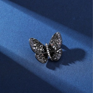 Butterfly Brooch Pin Copper Inlaid Rhinestone Crystal Elegant Jewelry For Women Daily Party Decoration