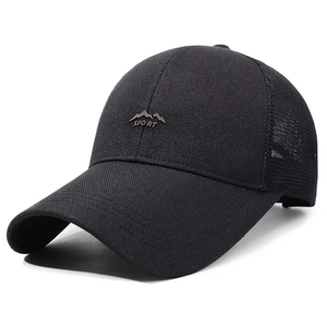 Men's breathable mesh sport baseball cap with mountain logo for outdoor sun protection