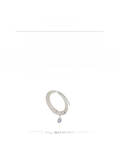 Detail showing weight 24.8g and dimensions of the sparkling zircon teardrop choker
