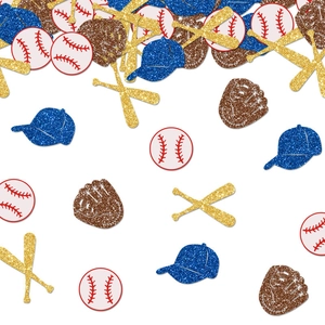 Baseball Confetti Glitter Paper Bat Glove Cap Shaped Sequins For Sports Theme Birthday Party Table Decoration