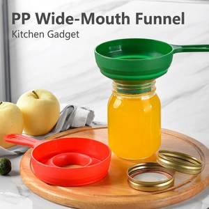 Imbuto Da Cucina In Silicone E Plastica Pieghevole Pieghevole A Bocca Larga Manico Lungo Resistente Al Calore Per Olio