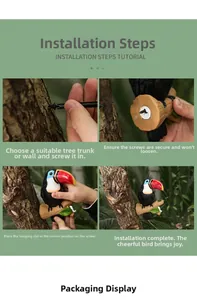 Guide d'installation étape par étape pour l'ornement d'arbre toucan en résine