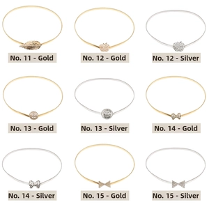 Détails de diverses ceintures élastiques en métal avec boucles en strass feuille et pomme