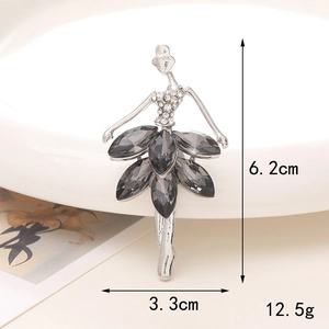 Detailed view of ballet dancer resin accessory showing 6.2cm height and 3.3cm width
